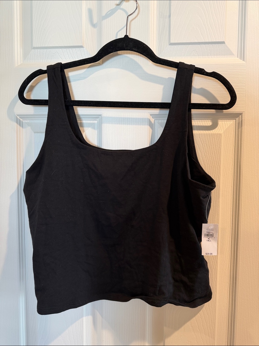 GAP Cropped Tank Top Brami / Cami - Black, XL Tall